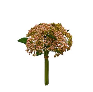 Sedum Bundle Pink Green | Lush Faux Stem for Textured Styling