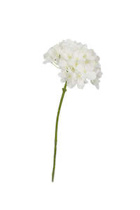 Mothers Day: Winter White Hydrangea Stem 48cm – Realistic Artificial Flower
