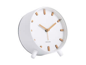Grace Alarm Clock by Karlsson – White, Black or Greyed Jade | Silent Sweep + Night Light