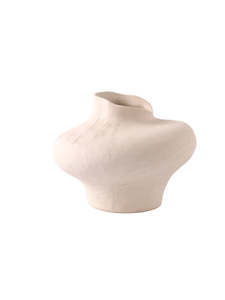 Ned | Teana Sculptural Porcelain Vase – Off-White Modern Accent