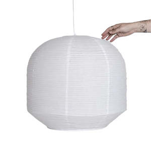 Rice Paper Pendant – Modern Ceiling Light with Soft White Shade