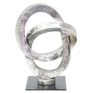 Eclectic Postmodernism: Abstract Sculpture 08 – Silver or Gold Modern Home Decor