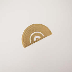 Solid Brass Protractor by Papier HQ – Designer Measuring Tool for Modern Desks