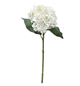 Juliette Hydrangea – White | 46cm Artificial Stem with Full Bloom