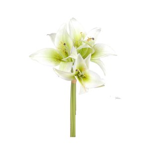 Lily Bundle Cream/Green – Artificial Lily Stems (28cm)
