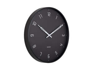 For The Minimalist: Stark Wall Clock Black 40cm by Karlsson | Silent Sweep Movement