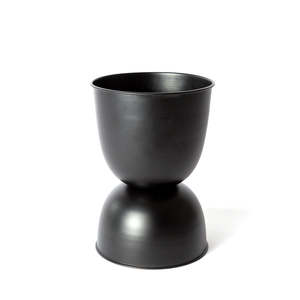 Domes Metal Planter – Matte Steel with Drainage (3 Sizes)