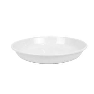 White Enamel Shallow Pasta Plate 24cm | Dishy