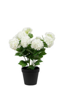 Gift Ideas For The Homebody: Snowball Potted Plant Off White / Green 40cm | Faux Floral