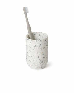 For The Green Finger: Junip Bathroom Tumbler in Terrazzo Grey by Umbra