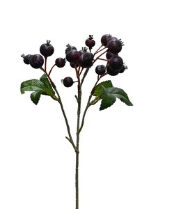 Crab Apple Berry Stem, Black Doris 38cm Faux Branch