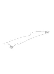 Impressions Necklace, Silver with Clear Crystals