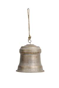 Metallics: Church Bell Christmas Decoration in Brushed Champagne