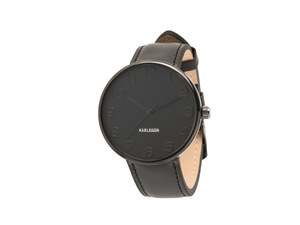 Metallics: Mr Black Steel Watch with Interchangeable Strap by Karlsson