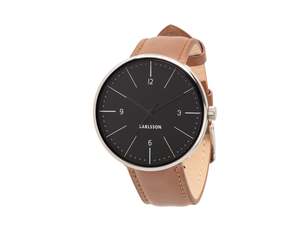 Normann Leather Strap Watch in Black or White