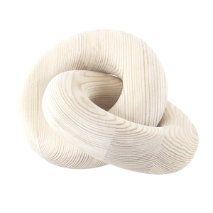 Monochrome Wood: Wooden Knot Sculpture, Handcrafted Wood Decor, 15cm