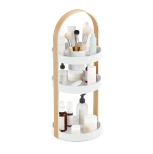 Monochrome Wood: Bellwood Cosmetic Organiser by Umbra, Wood Vanity Storage