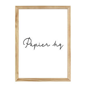 Monochrome Wood: Natural Empty Frame by Papier HQ, NZ-Made Matte Natural Wood