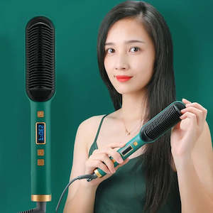 2 In 1 Electric Professional Negative Ion Hair Straightener Brush Curling Comb w&hellip;