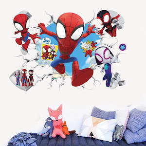Cute mini Spiderman Super Heroes Wall Stickers For Kids Room Decoration Home Bed&hellip;