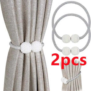 2/4PCS Pearl Magnetic Curtain Clip Curtain Holders Tie Back Buckle Clips Hanging&hellip;