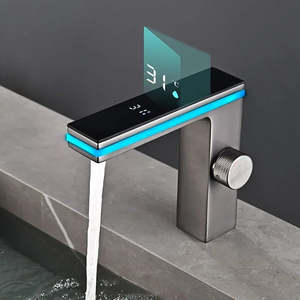 Bathroom Accessories: LED Hot and Cold Water Bathroom Faucet with Temperature Display Copper Sink Faucet with Hose for Bathroom Kitchen Accessories
