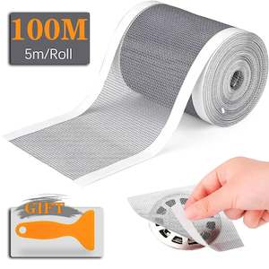 Bathroom Accessories: 5~100m Cutable Shower Drain Hair Catcher Self-Adhesive Floor Drain Stickers Disposable Mesh Sink Strainer Filter For Bathroom