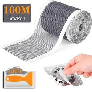 Bathroom Accessories: 5~100m Cutable Shower Drain Hair Catcher Self-Adhesive Floor Drain Stickers Disposable Mesh Sink Strainer Filter For Bathroom