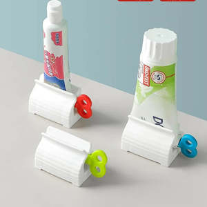 Bathroom Accessories: Toothpaste Squeezer Tooth Paste Holder Oral Care Bathroom Tools Tube Cosmetics Press Facial Cleanser Rolling Squeezing Dispenser