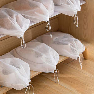 T: 10pcs Shoes Storage Bag Closet Organizer Non-woven Travel Portable Bag Waterproof Pocket Clothing Classified Hanging Bags