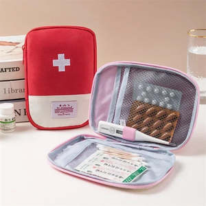 T: Portable Storage Bag First Aid Emergency Medicine Bag Outdoor Pill Survival Organizer Emergency Kits Package Travel Accessories