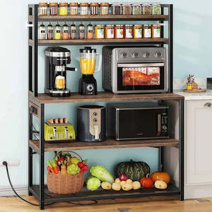 Coffee Bar Station Kitchen Storage & Organization 39.4 Inch Wide Large Bakers Ra&hellip;