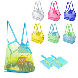 Laundry Bags: Children Sand Away Protable Mesh Bag Kids Toys Storage Bags Swimming Large Beach Bag for Towels Women Cosmetic Makeup Bag сумка