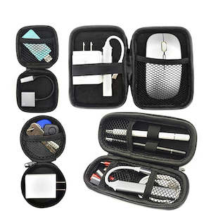 Laundry Bags: Earphone Data Storage Bag Oval Square Rectangle Cable Organizer Bags Mini Zipper Pouch Tech Gadgets Portable Charger U Disk Case