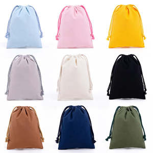 Laundry Bags: Drawstring bag Color Jewelry bag Cotton Tote organizer Portable Handbags Canvas Grocery Shopping bag foldable Travel Storage Bag