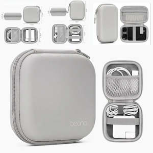 Laundry Bags: Portable Mini Hard Shell Digital Gadgets Storage Bag Artificial Leather Earphone Charger Case Data Cable U Disk Organizer