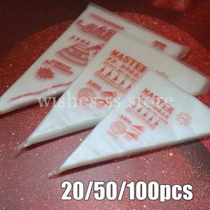 Laundry Bags: SML20 50 100PCS Disposable Pastry Bags Confectionery Equipment Pastry And Bakery Accessories Reposteria Cake Tools For Cake