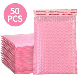 50/25pcs Bubble Mailers Pink Poly Bubble Mailer Self Seal Padded Envelopes Gift &hellip;