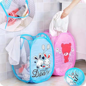 Laundry Bags: Folding Dirty Laundry Sorting Basket Washing Frame Bathroom Cloth Mesh Storage Bag Frame Bucket Laundry Organizers Storage Pouch