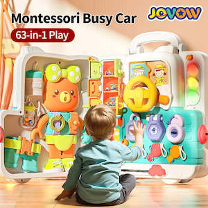 Jovow Busy Board Montessori Sensory Toys for Toddlers Refined Puzzle House Light&hellip;