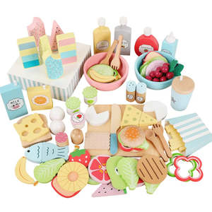 Kids Toy: Wooden Food Kitchen Toys For Girls Cooking Food Set Pretend Play Kitchen Items Toy Interactive Montessori Puzzle Games Kids Toys