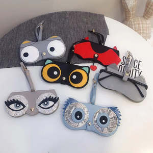 Apparel Accessories: NEW PU Sunglasses Bag Portable Eyeglass Case Sunglasses Protection Cover Cute Eyeglass Clip Simple Eyeglass Bag