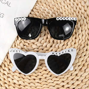 Apparel Accessories: Just Married Sunglasses Wedding Bridal Shower Decoration Bride Groom Team Bride Glasses Bridesmaid Gift Bachelorette Party Decor