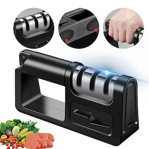 Kitchen Tools: Stainless Steel Knife Sharpener Kitchen Professional Sharpener Facilitative Adjustable Four In One Knife Sharpener Tool