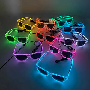 Decoration Accessories: 1PC Light Up LED Glasses Glow Sunglasses EL Wire Neon Glasses Glow in The Dark Party Supplies Neon Party Favors for Kids Adults