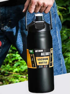 Water Bottles: Portable Thermos with Straw Outdoor Sport 304 Stainless Steel Thermal Mug Tumbler Travel Vacuum Flasks Cold and Hot Water Bottle