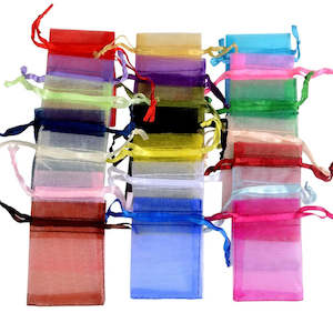 Gift Bags: 50/100pcs/lot Organza Gift Bag For Jewelry 24 Colors Drawstring Pouches For Wedding Christmas Candy Gift Bags Jewelry Packing