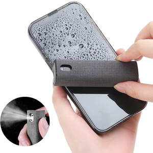 Tech Accessories: 2 in 1 Microfiber Screen Cleaner Spray Bottle Mobile Phone Tablet Computer Microfiber Cloth Cleaning Wipes For iPhone Samsung Mi