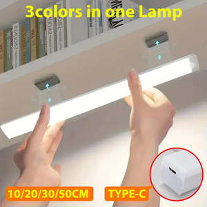 Home Decor 1: LED Motion Sensor Light Wireless LED Night Light Type C Rechargeable Light Cabinet Wardrobe Lamp Staircase Backlight For Kitchen