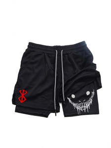 Sports Entertainment: Berserk- Men's 2-in-1 sports shorts, running quick drying shorts, gym and fitness training, double layered